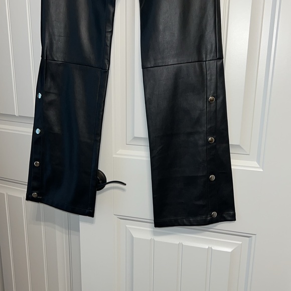 Line & Dot Kourtney Vegan Leather Pant in Black - Picture 8 of 12